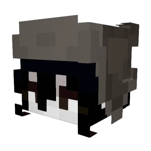 lqied Minecraft avatar head, 3D render