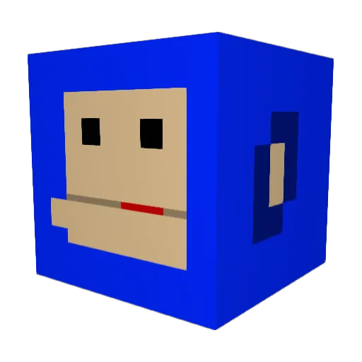 lqlify Minecraft avatar head, 3D render