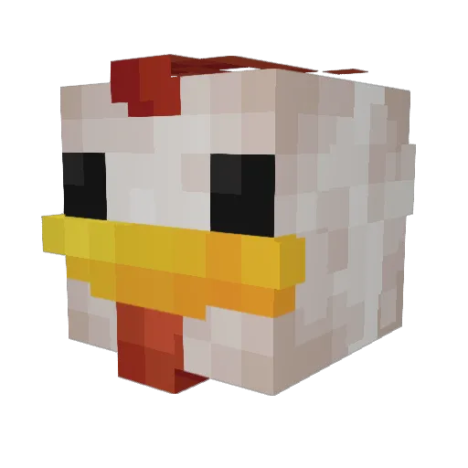 lqqt_ Minecraft avatar head, 3D render
