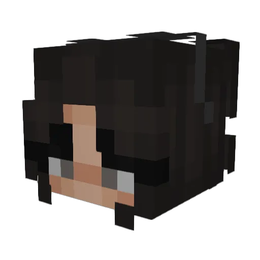 lqvender Minecraft avatar head, 3D render