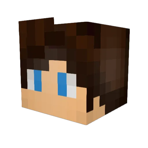 lqwente Minecraft avatar head, 3D render