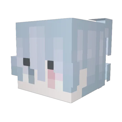 lqyh Minecraft avatar head, 3D render