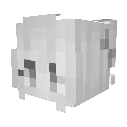 lqzh Minecraft avatar head, 3D render
