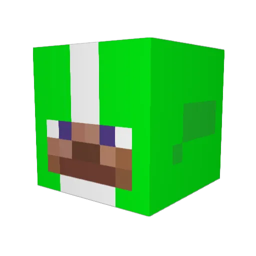 lqzv Minecraft avatar head, 3D render