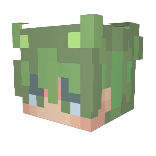 lr3dd Minecraft avatar head, 3D render