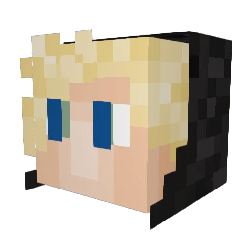 lre12 Minecraft avatar head, 3D render
