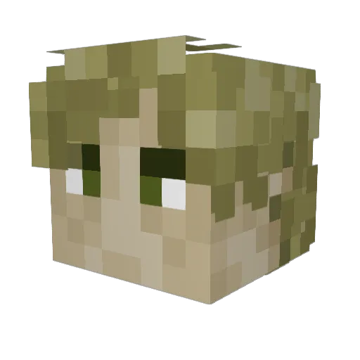 lrgg Minecraft avatar head, 3D render