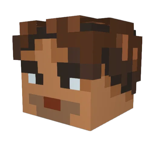 lrojas Minecraft avatar head, 3D render