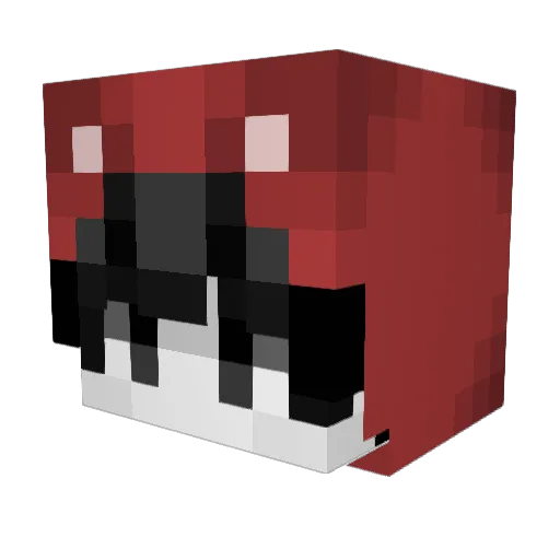 lrone Minecraft avatar head, 3D render