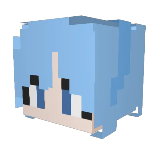 lrrirr Minecraft avatar head, 3D render