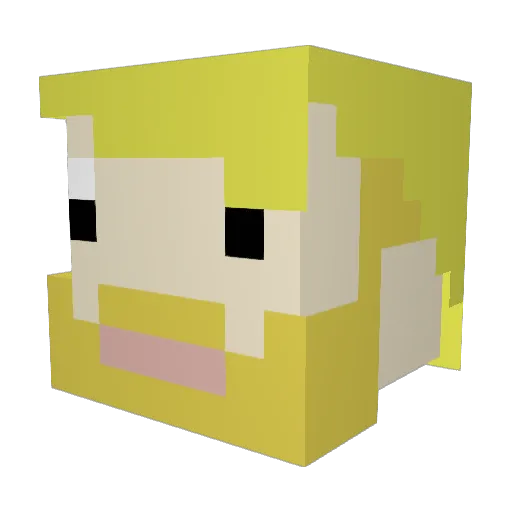 lrv94 Minecraft avatar head, 3D render