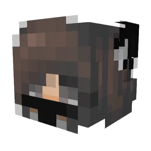 lrv_09 Minecraft avatar head, 3D render