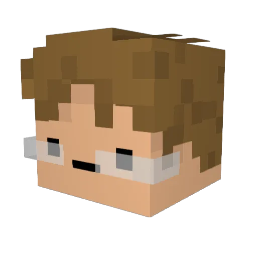 lrxr_ Minecraft avatar head, 3D render