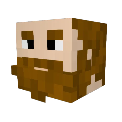 lsantillano Minecraft avatar head, 3D render