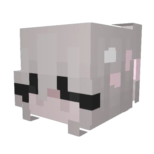 lsha Minecraft avatar head, 3D render