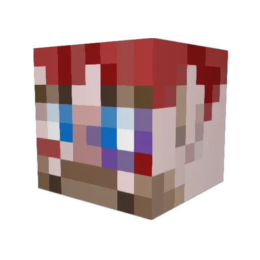 lshmael Minecraft avatar head, 3D render