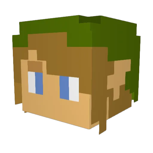 lsog Minecraft avatar head, 3D render