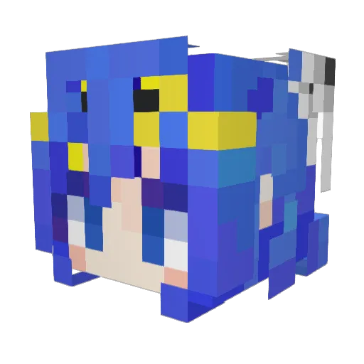 lsqlsqlsq Minecraft avatar head, 3D render
