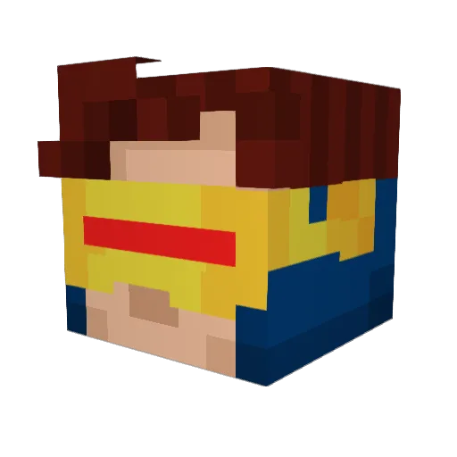 lsrdsk Minecraft avatar head, 3D render