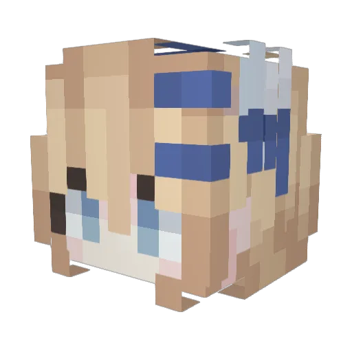 lsshly Minecraft avatar head, 3D render