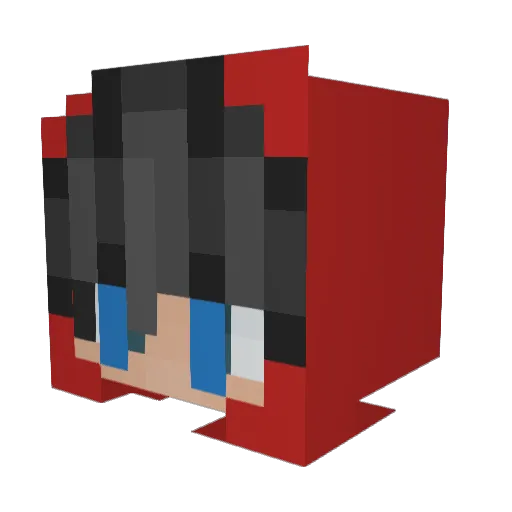 lstruck Minecraft avatar head, 3D render
