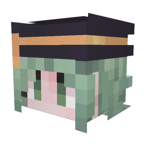 lsxll Minecraft avatar head, 3D render