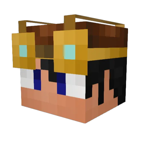 ltblpn Minecraft avatar head, 3D render