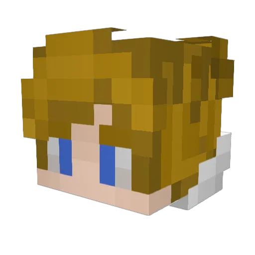 lthla Minecraft avatar head, 3D render
