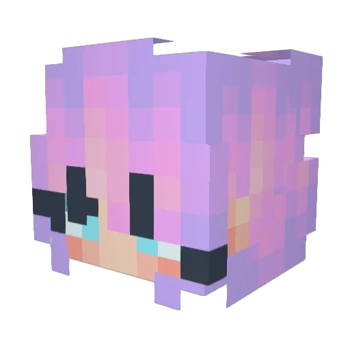 lthuji Minecraft avatar head, 3D render