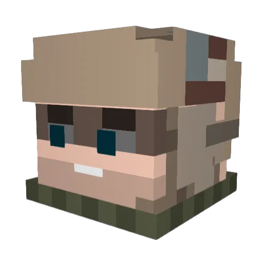 ltimmy Minecraft avatar head, 3D render