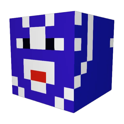 ltkpino Minecraft avatar head, 3D render