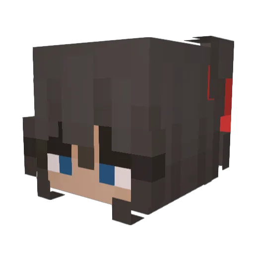 ltnghtdvl Minecraft avatar head, 3D render