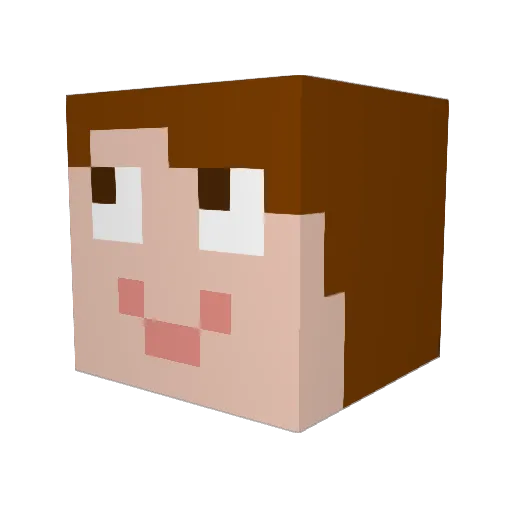 ltoline Minecraft avatar head, 3D render