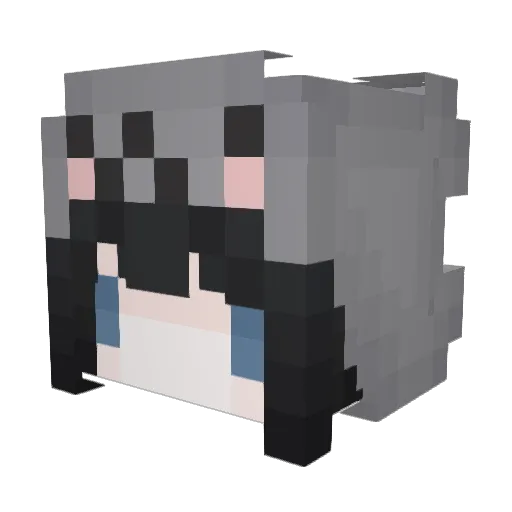 lttlgrl Minecraft avatar head, 3D render