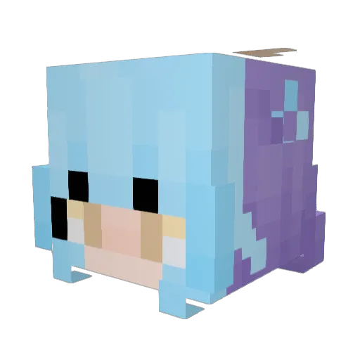 lu0som Minecraft avatar head, 3D render