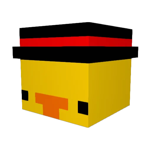lu1x Minecraft avatar head, 3D render