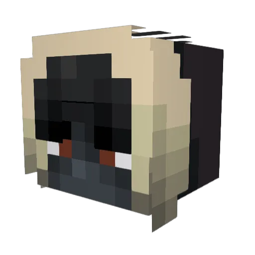 lu3ee Minecraft avatar head, 3D render