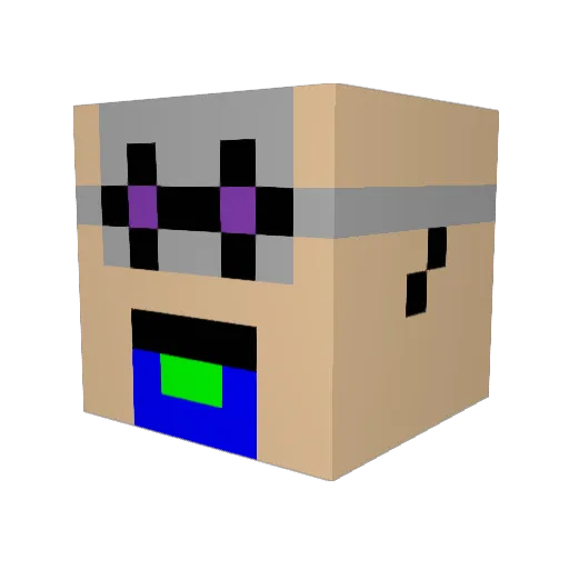 lu777 Minecraft avatar head, 3D render