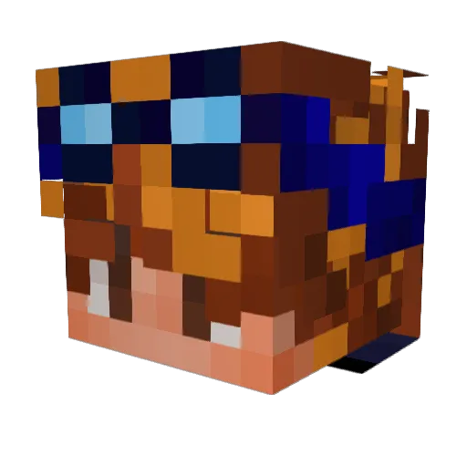 lu7878 Minecraft avatar head, 3D render