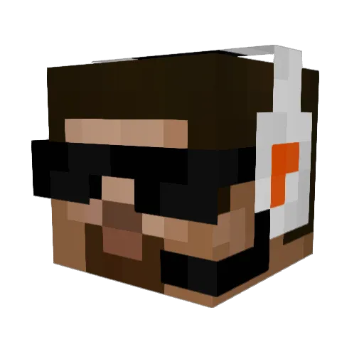 luUuis_m Minecraft avatar head, 3D render