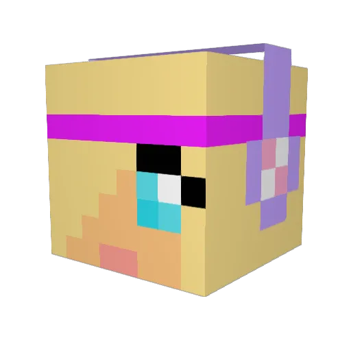 luanafranca Minecraft avatar head, 3D render