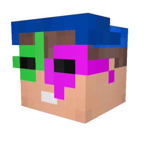 luanfxzil Minecraft avatar head, 3D render