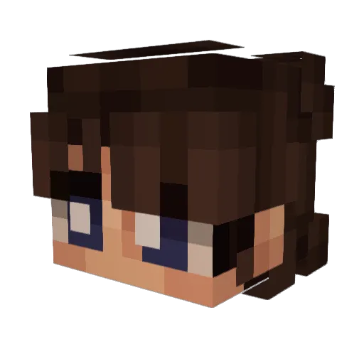 luanne_ Minecraft avatar head, 3D render