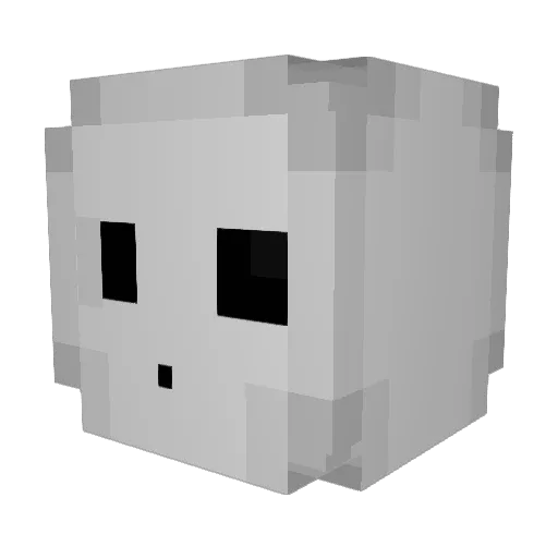luannlz Minecraft avatar head, 3D render