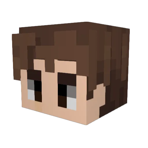 luanvm Minecraft avatar head, 3D render