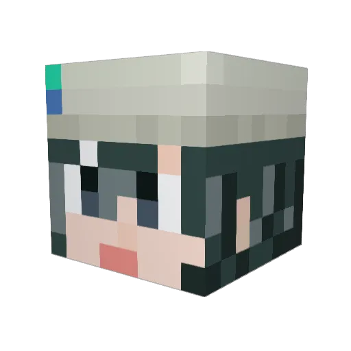 luarkai Minecraft avatar head, 3D render