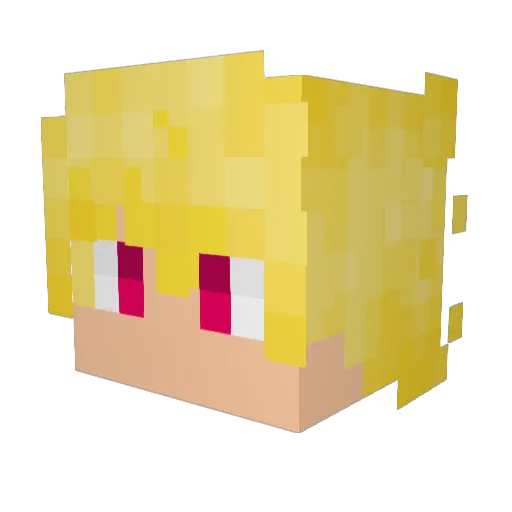 luaruin Minecraft avatar head, 3D render
