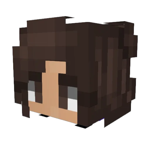 luashow Minecraft avatar head, 3D render