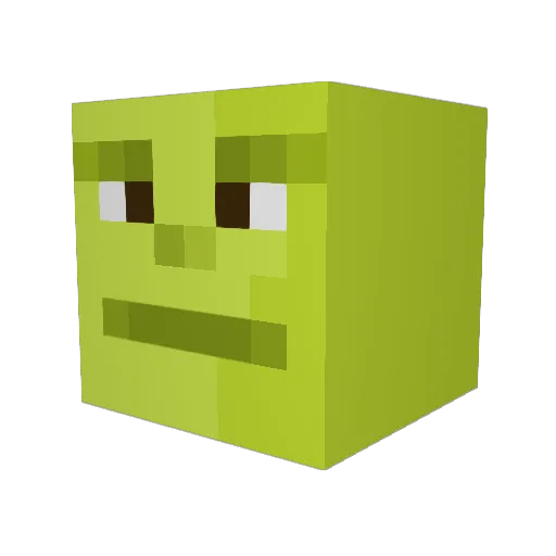 luazul Minecraft avatar head, 3D render