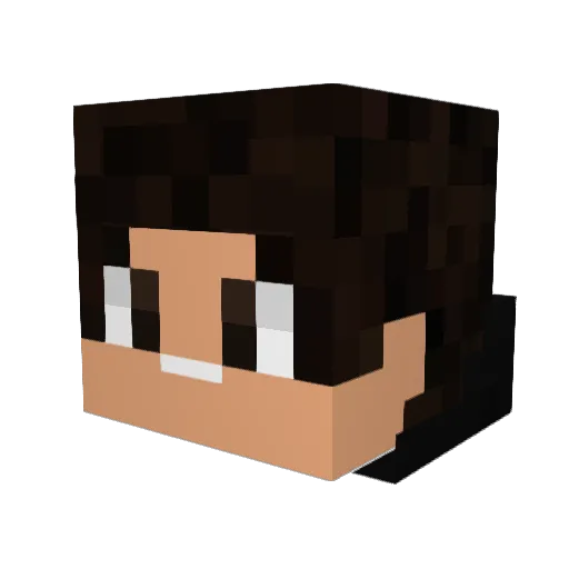 lub_DOG Minecraft avatar head, 3D render